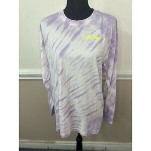 PINK Victoria’s Secret Tie Dye Purple and White Long Sleeve Tee